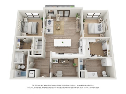 Copeland B4 HC 3D Floor Plan